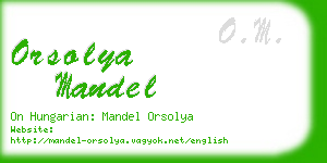 orsolya mandel business card